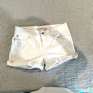 Denizen White Jean Shorts